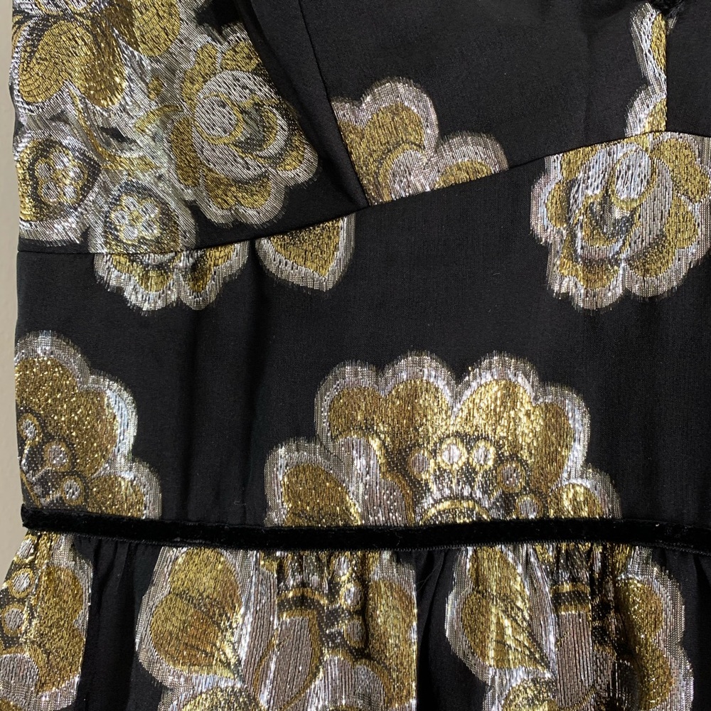 J.Crew Collection V-neck dress in metallic silk - Picture 5 of 7